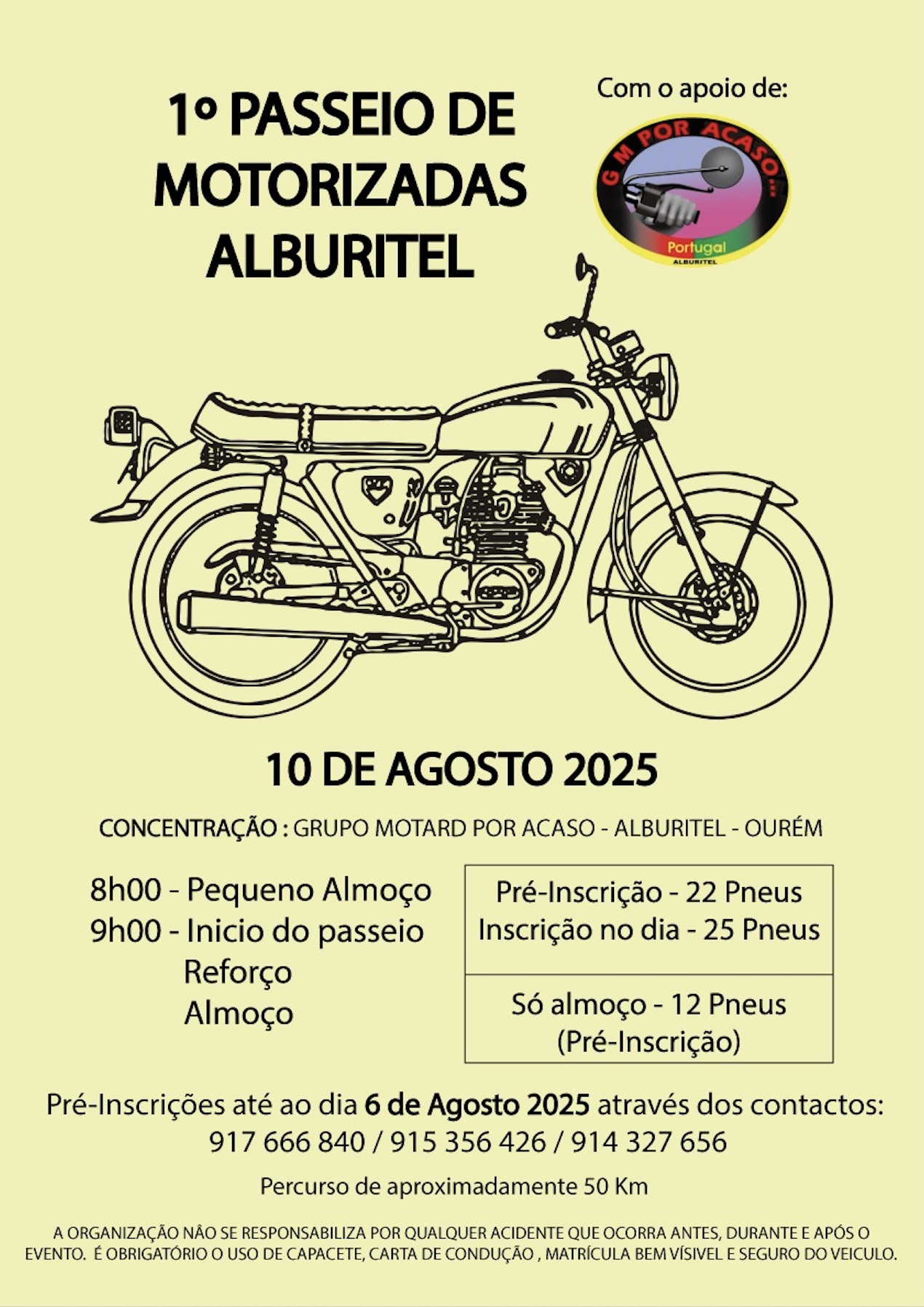 Cartaz Motorizadas Alburitel 2025